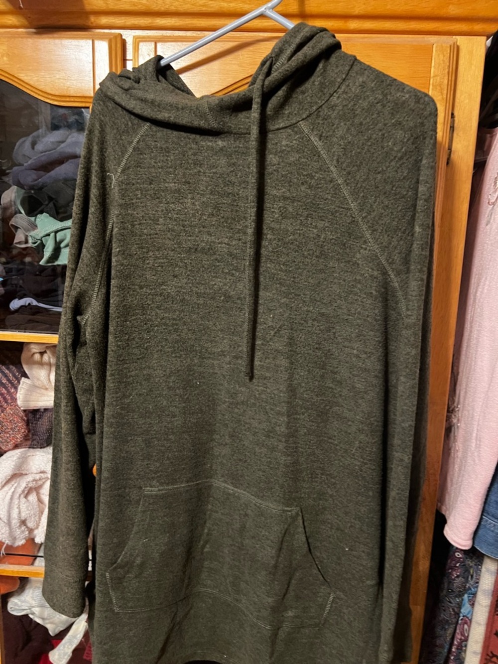 Torrid Olive Green Hooded Sweater